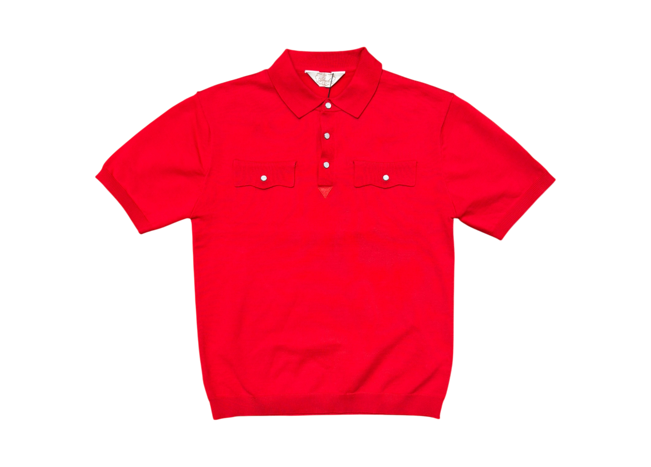 Abuku Polo Shirt Pearl Knit Western Red COND NEW