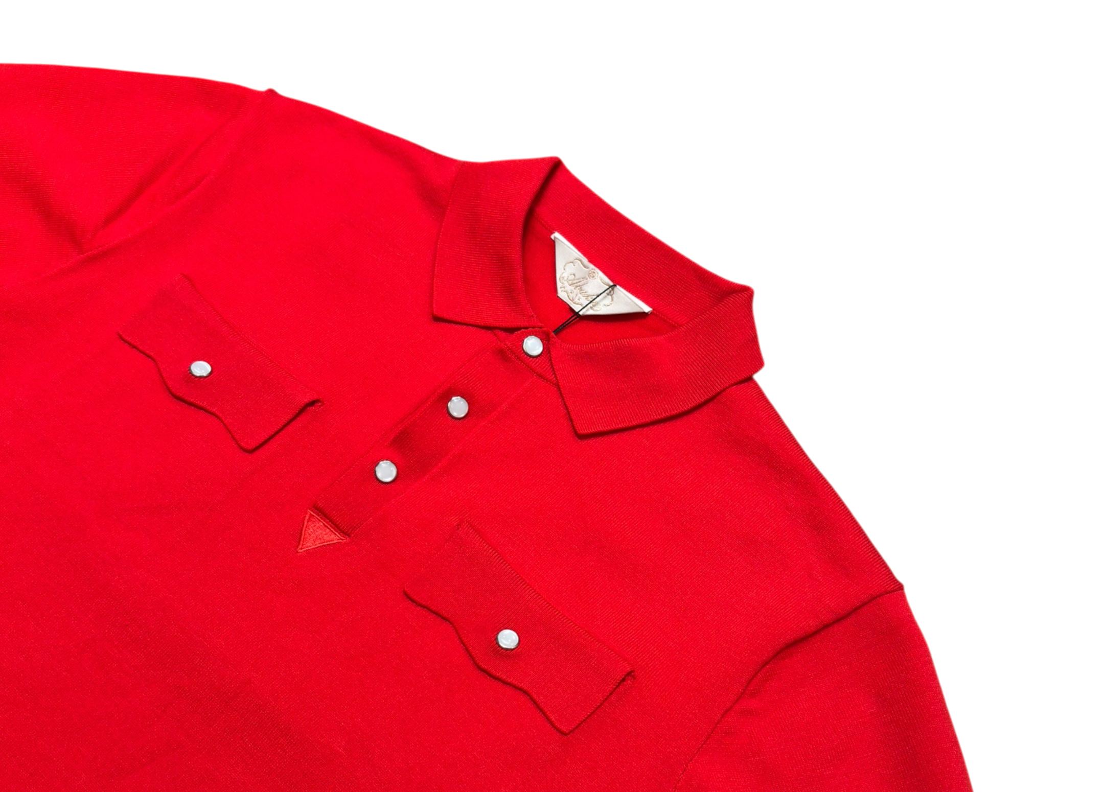Abuku Polo Shirt Pearl Knit Western Red COND NEW