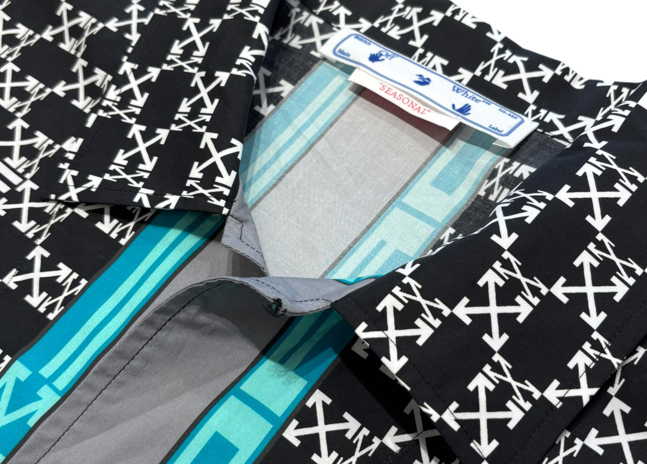 Off-White Shirt Monogram Stripe COND NEW