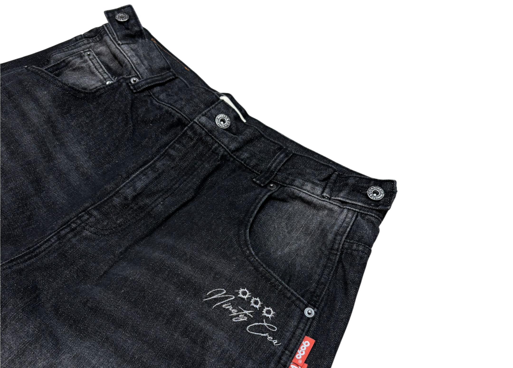 9090 Denim Pants Buggy Slub Black COND NEW