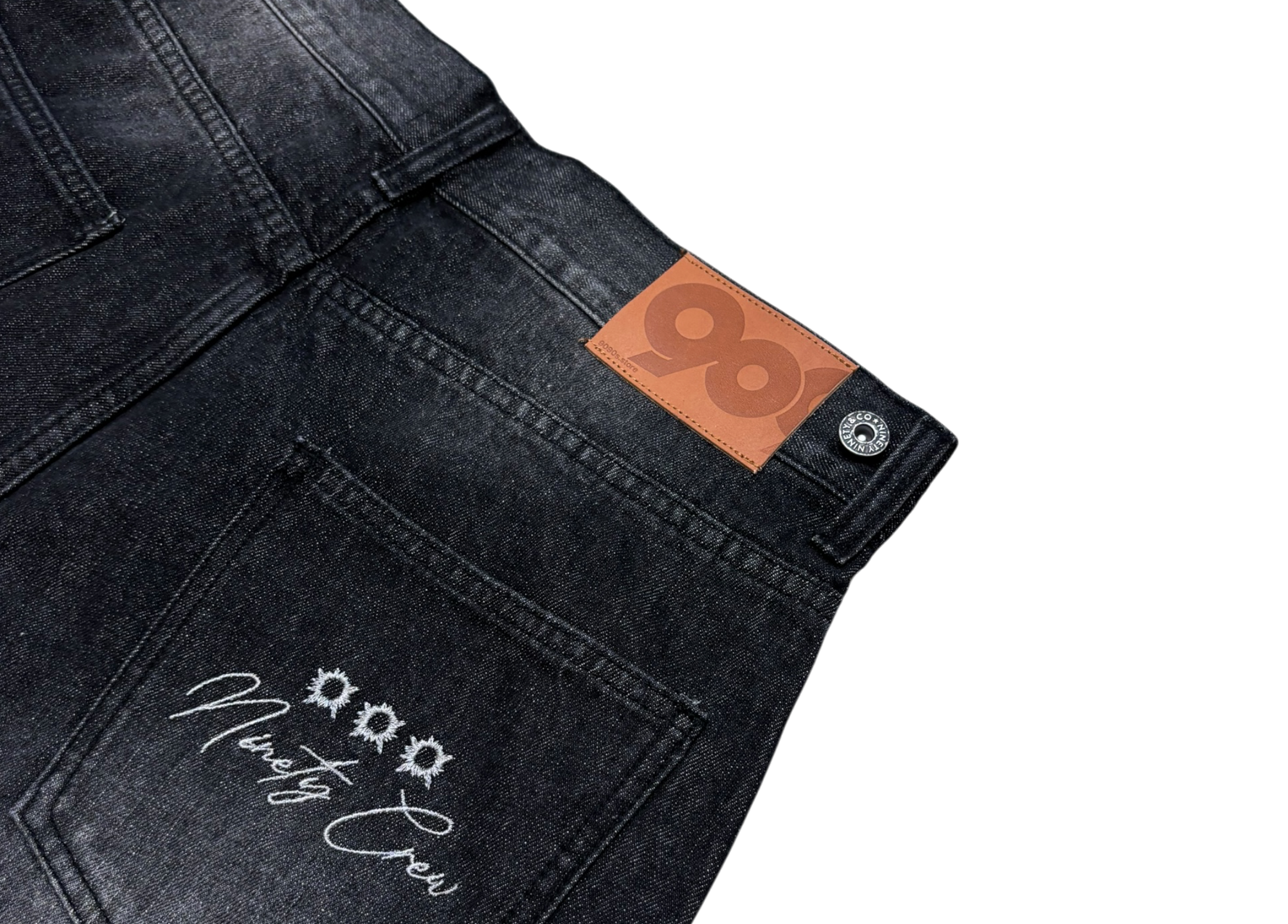 9090 Denim Pants Buggy Slub Black COND NEW