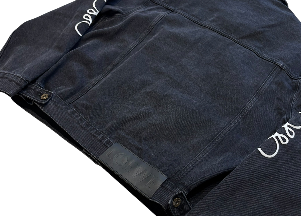 Loewe Denim Jacket Anagram Washed Black