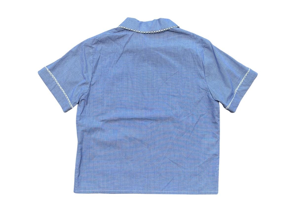 Miu Miu Shirt Check Trimmed Blue