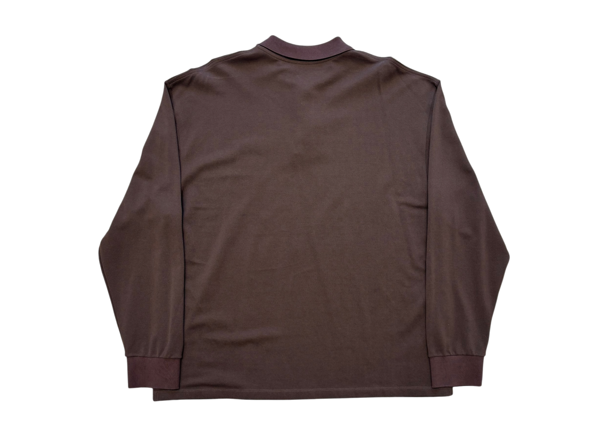 Miu Miu Polo Longsleeve Piqué Dark Brown