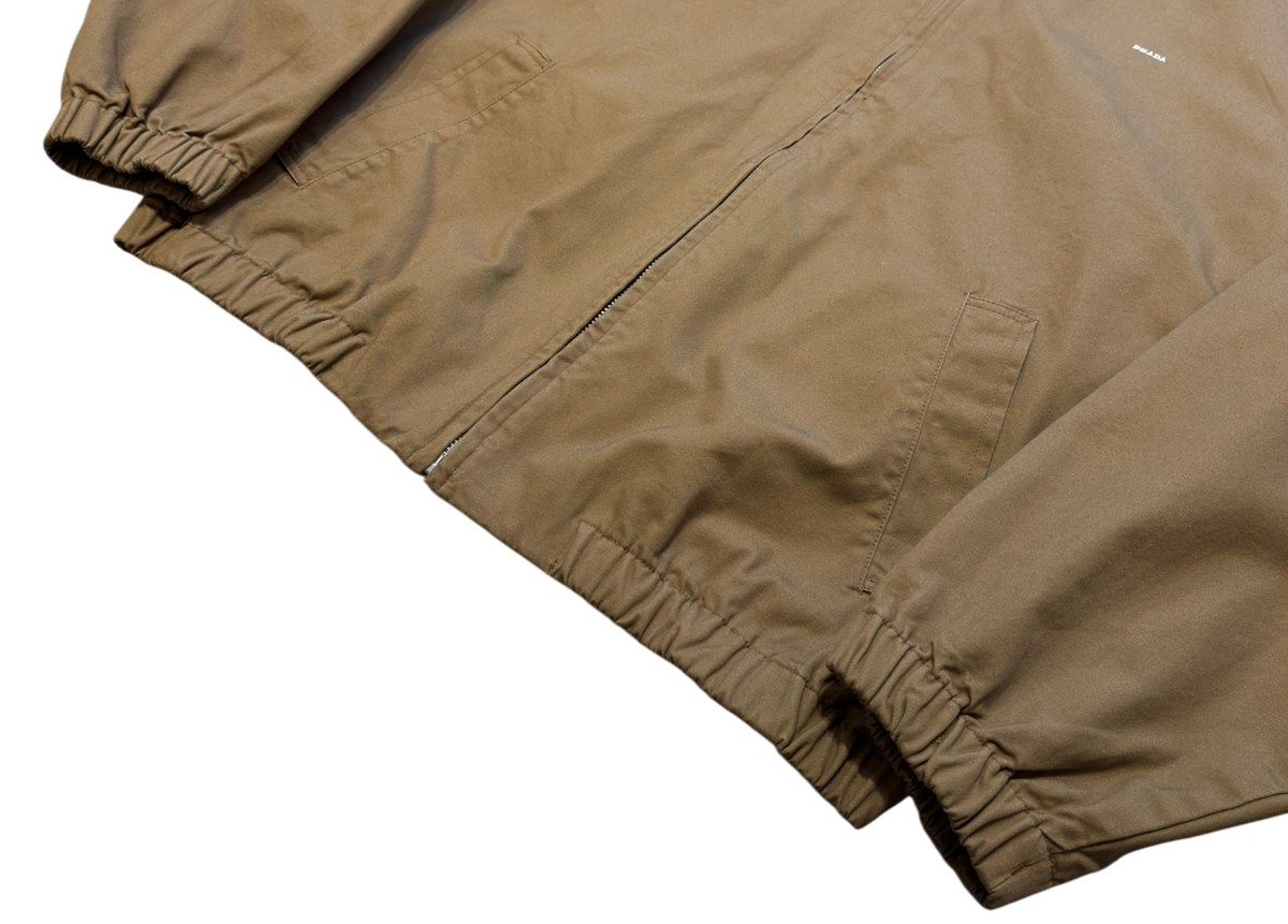 Prada Zip Jacket Cotton Blouson Camel Brown