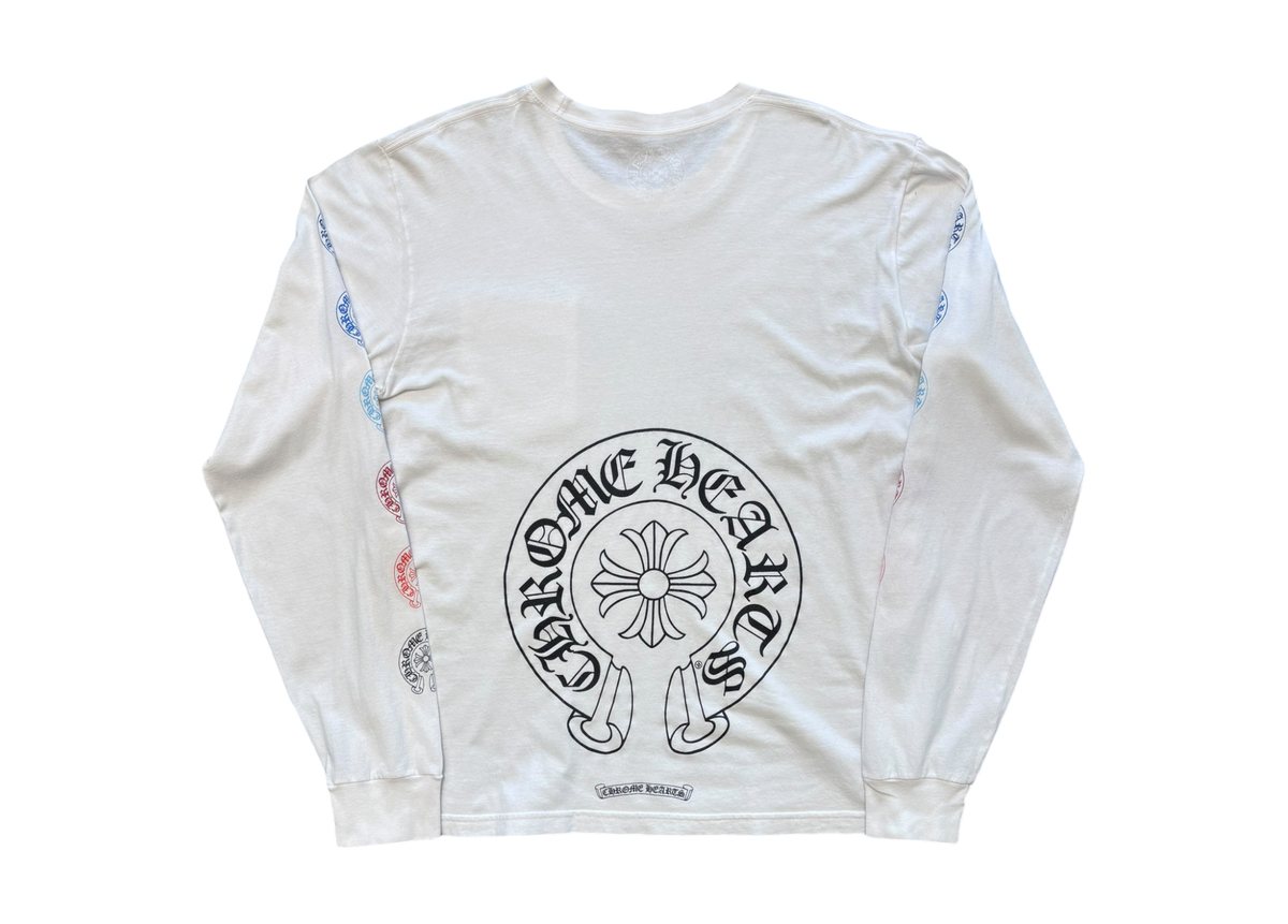 Chrome Hearts Longsleeve Horsehoe Multi Logo White