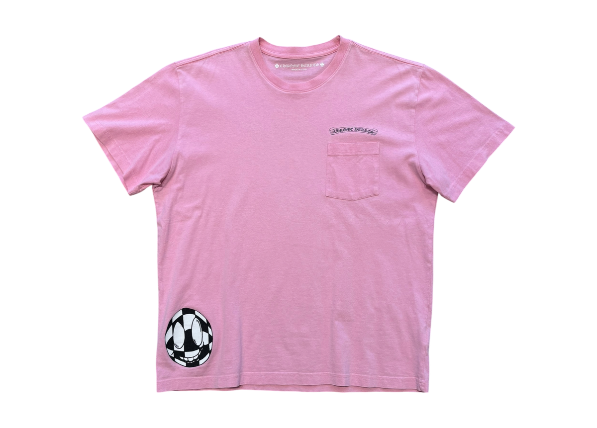 Chrome Hearts T-Shirt Matty Boy Scroll Pocket Pink