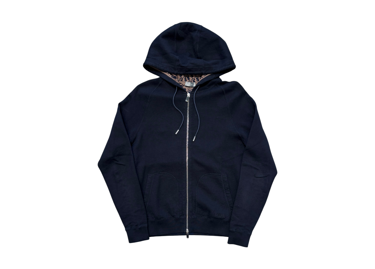 Dior Zip Hoodie Oblique Navy