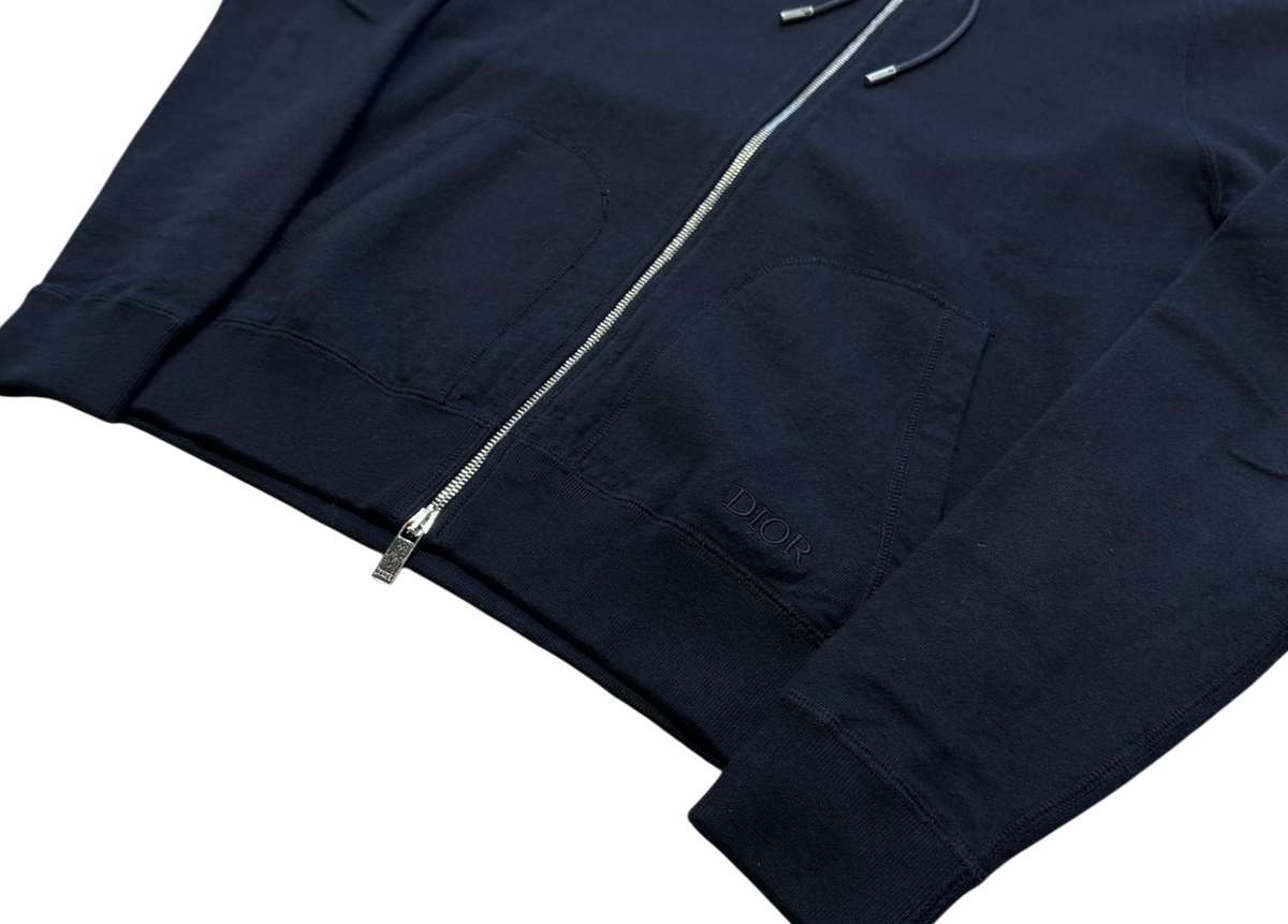 Dior Zip Hoodie Oblique Navy