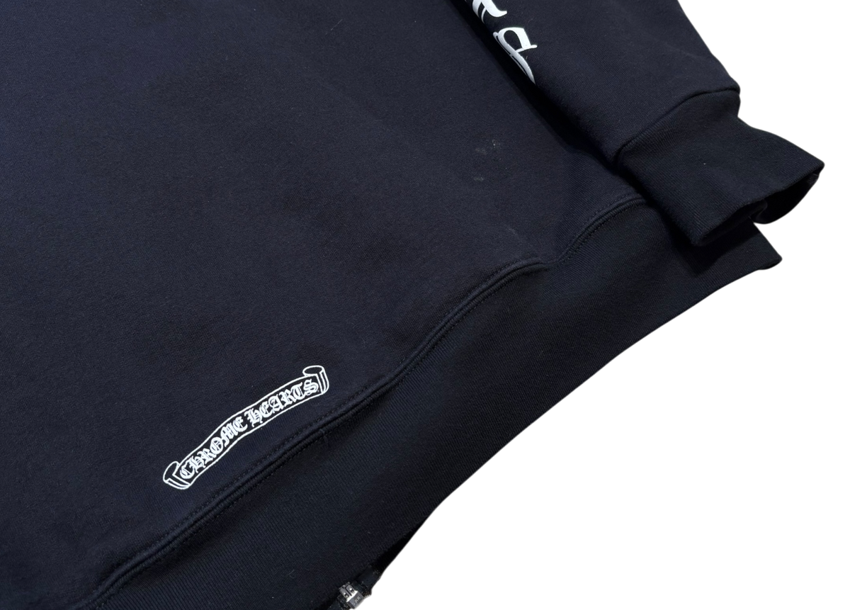 Chrome Hearts Zip Hoodie Thermal Scroll Logo Black
