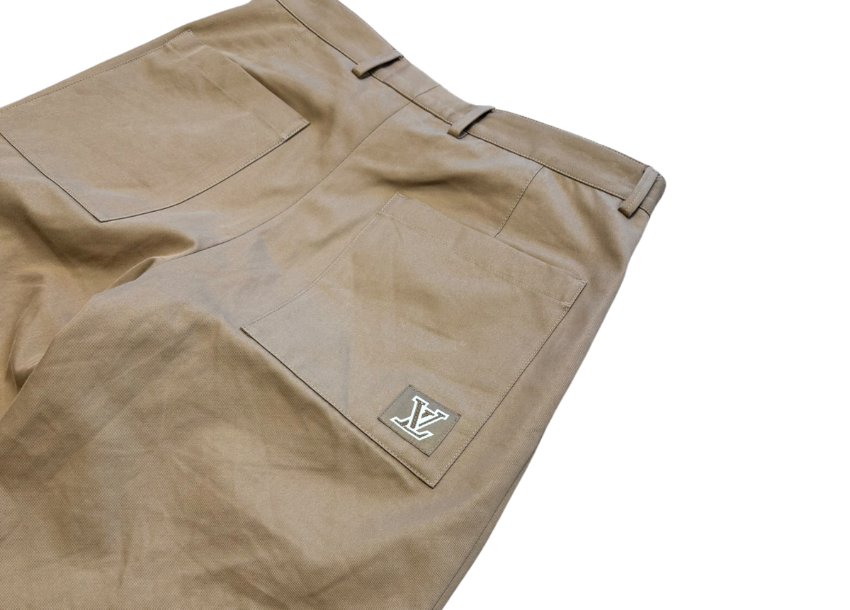 Louis Vuitton Pants Cargo Pleated Beige
