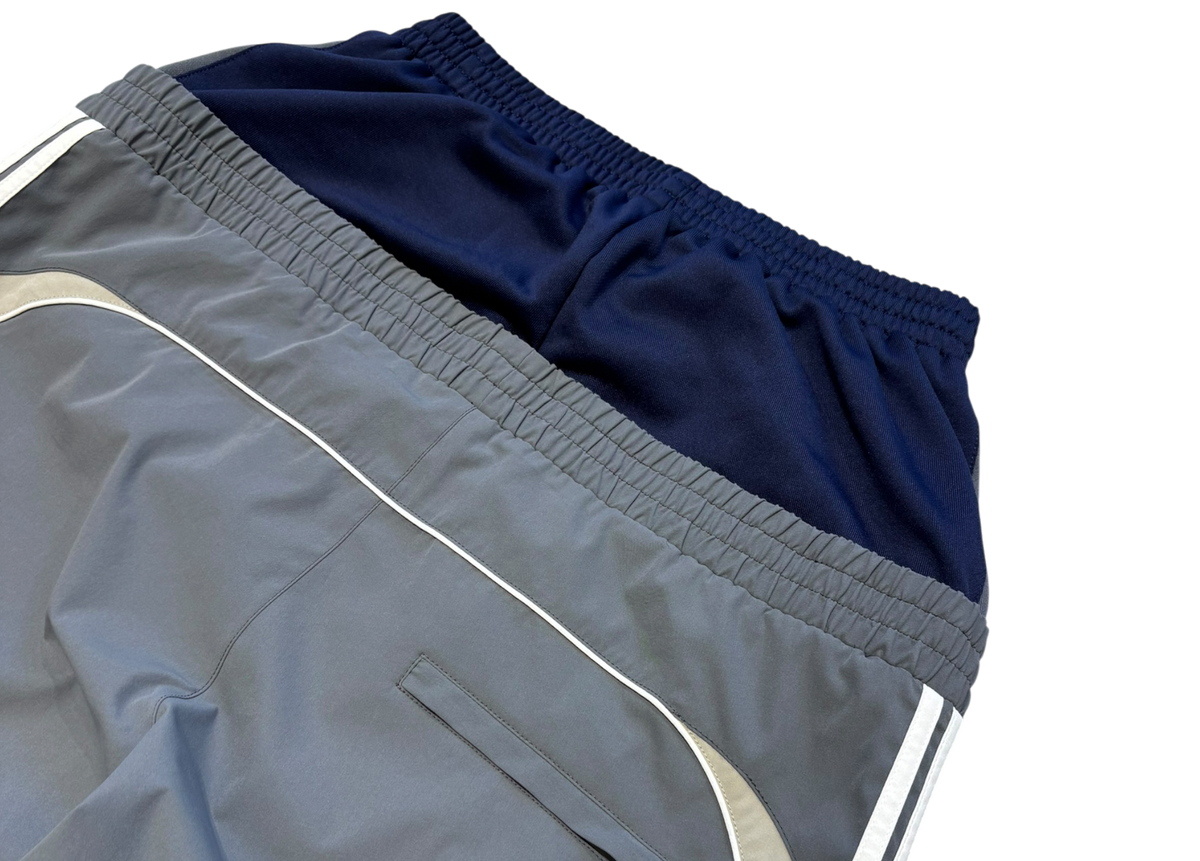Balenciaga Trackpants Double Waistband Nylon Grey Blue