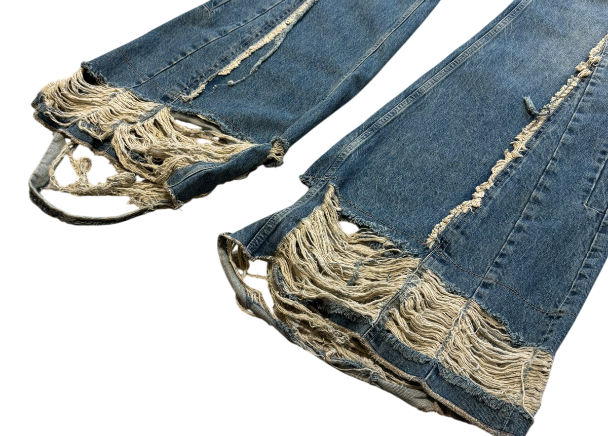 Rick Owens Denim Jeans Bootcut Slivered