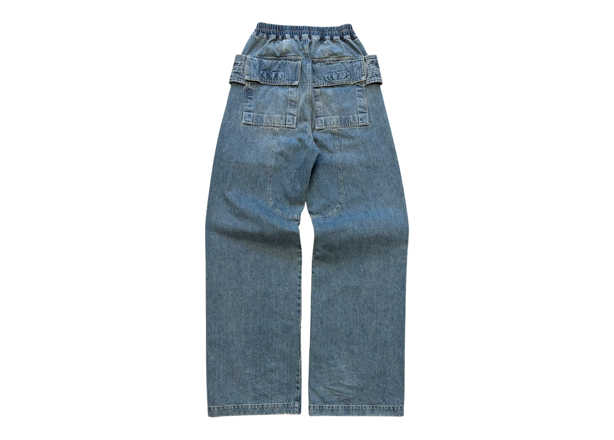 Rick Owens Denim Jeans Creatch Wide Cargo DRKSHDW