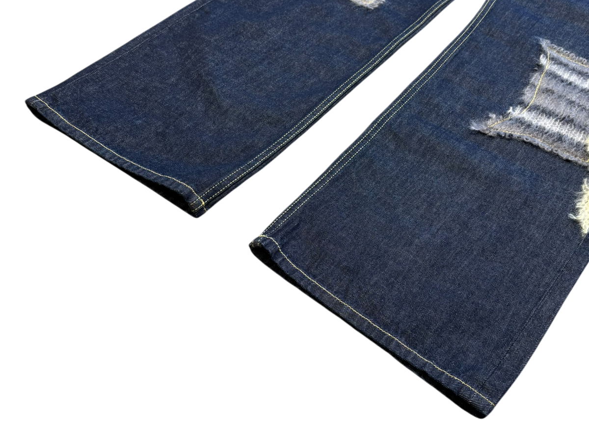 Marni Denim Jeans Mohair Panels