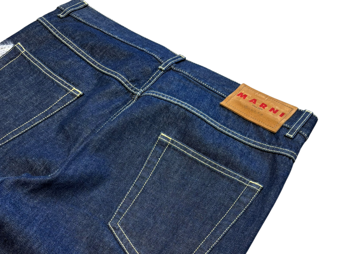 Marni Denim Jeans Mohair Panels