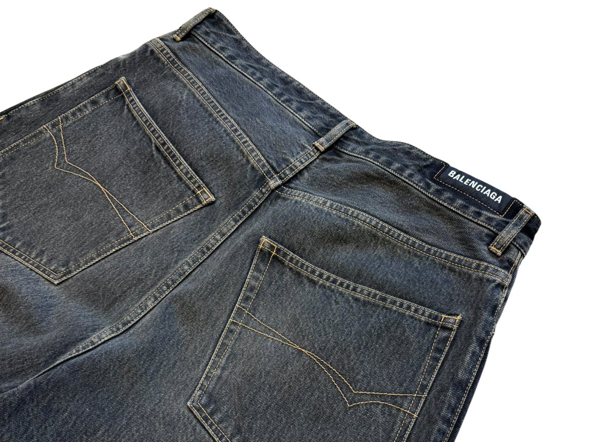 Balenciaga Denim Jeans Washed Black