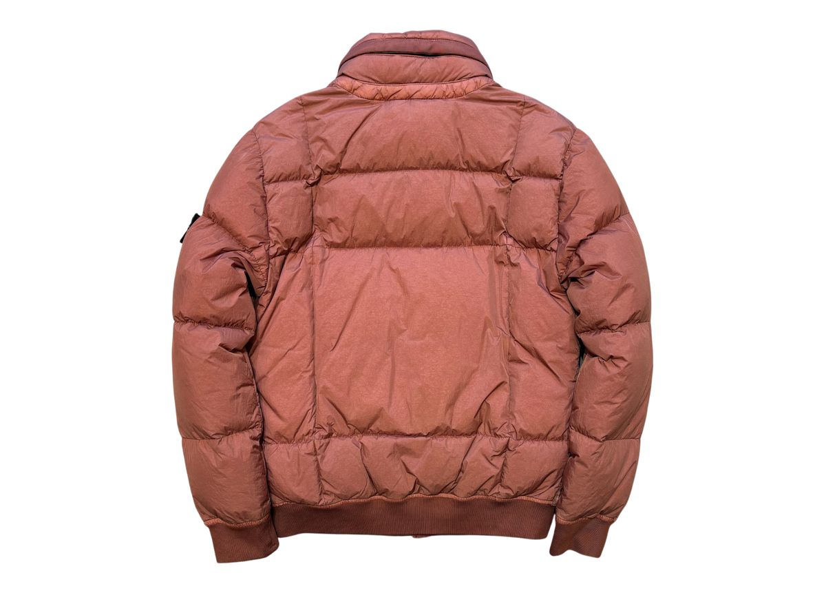 Stone Island Jacket Garment Dyed Crinkle Reps NY Down Terracotta