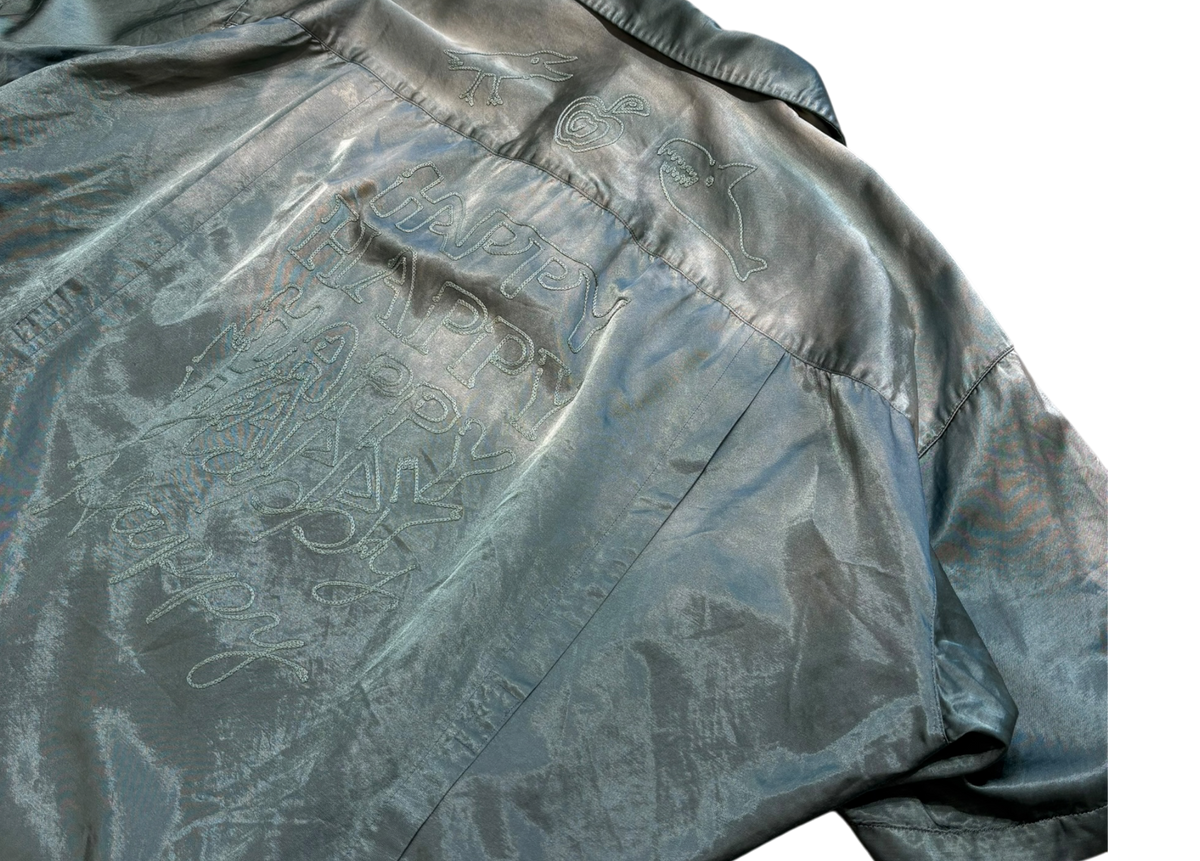 Mihara Yasuhiro Shirt Firewalk Satin Green