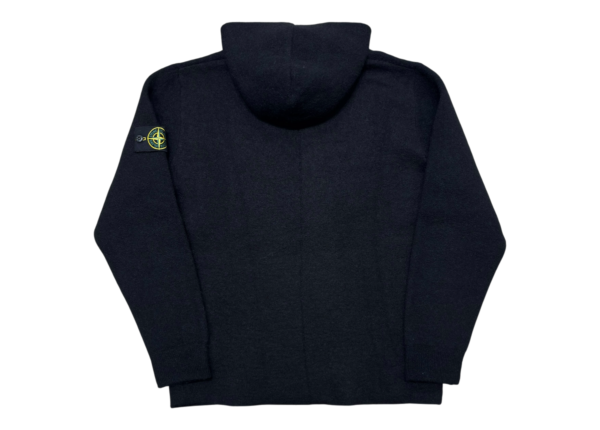 Stone Island Knit Hoodie Black