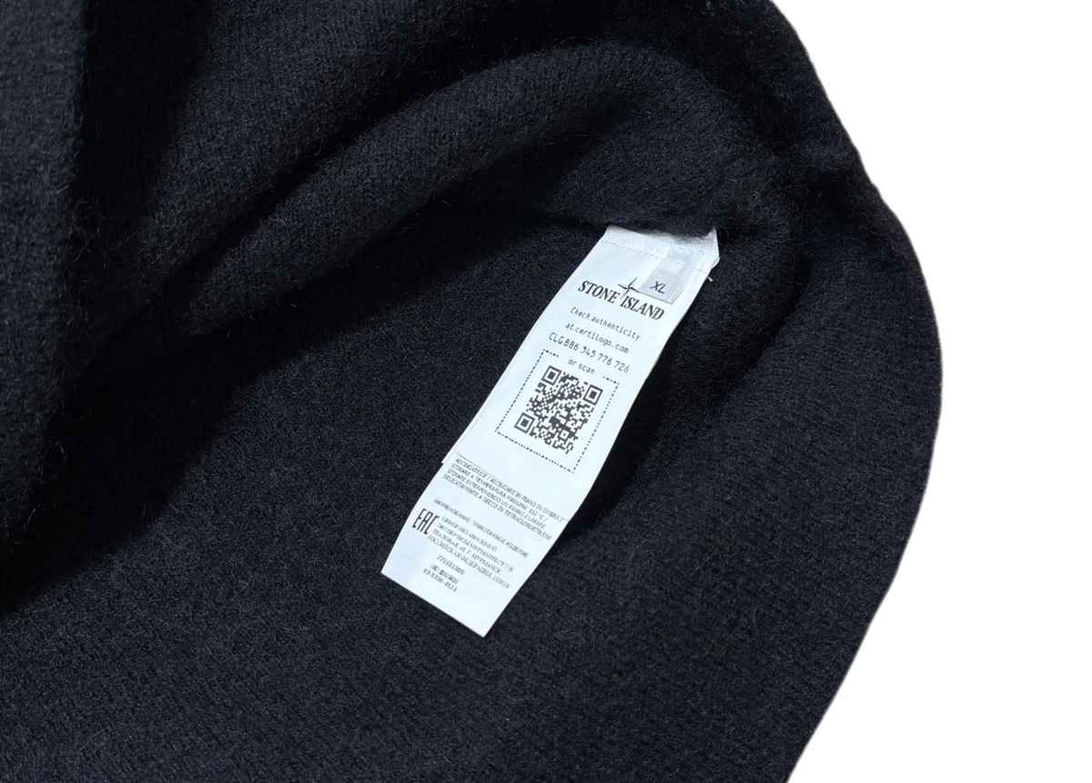 Stone Island Knit Hoodie Black