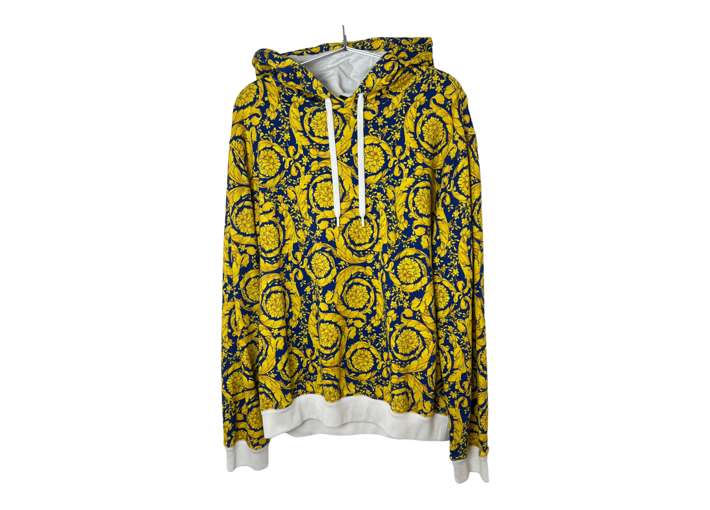 Versace Hoodie White Blue COND 9.5/10 (Fit XL)