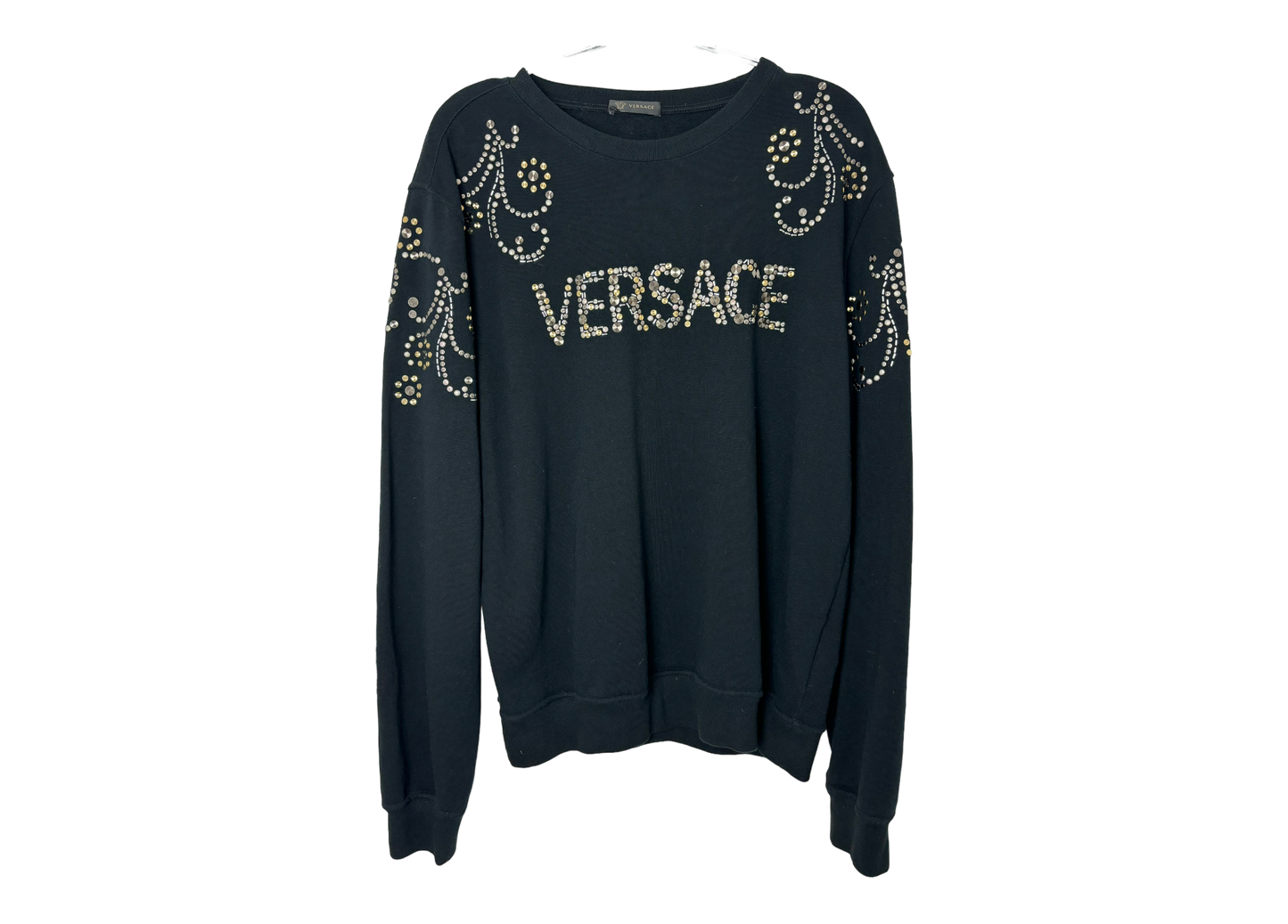 Versace Crewneck Logo Studs COND 9.5/10
