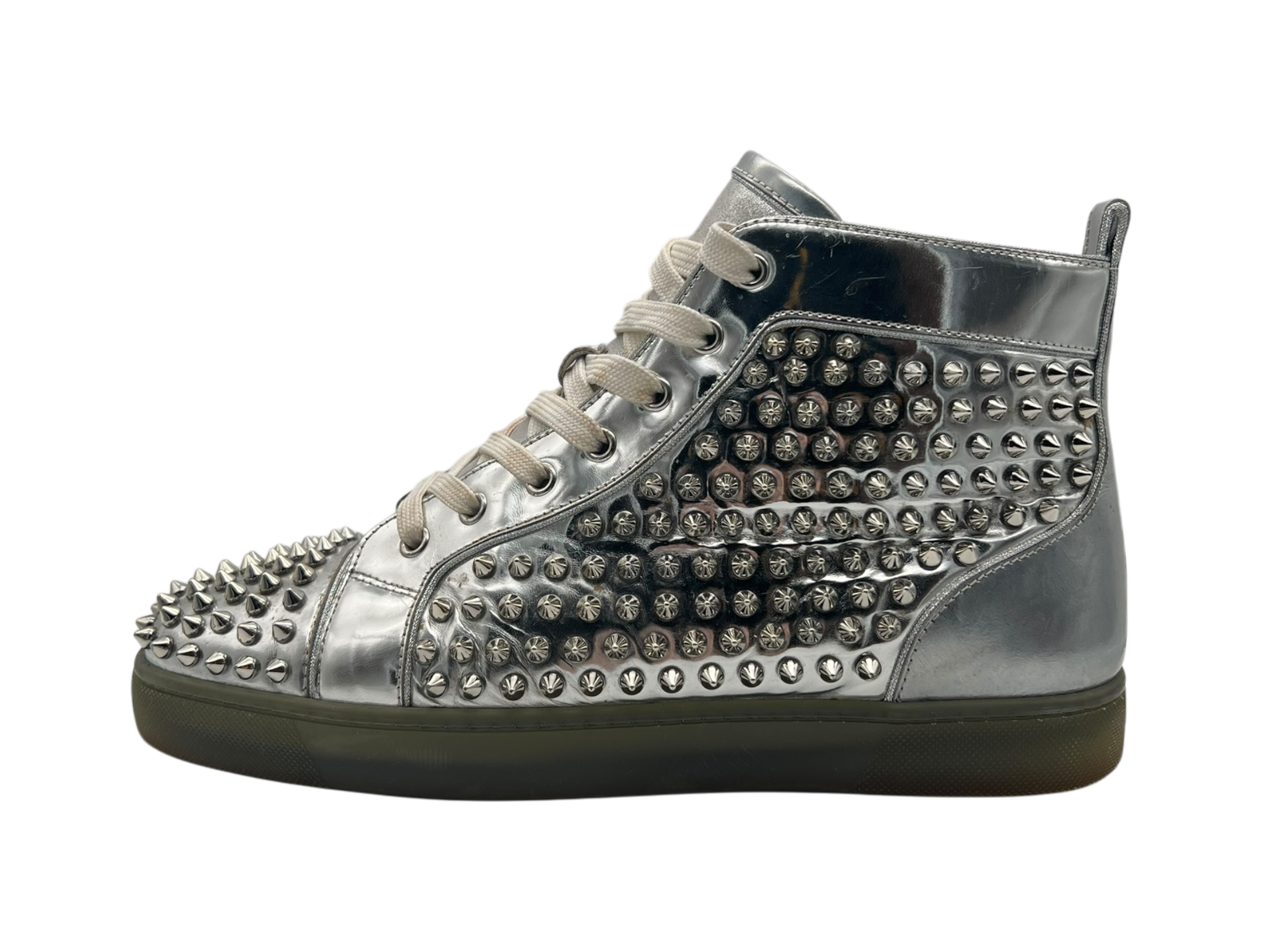 Christian Louboutin Louis Spike Silver COND 9/10 (OG ALL)