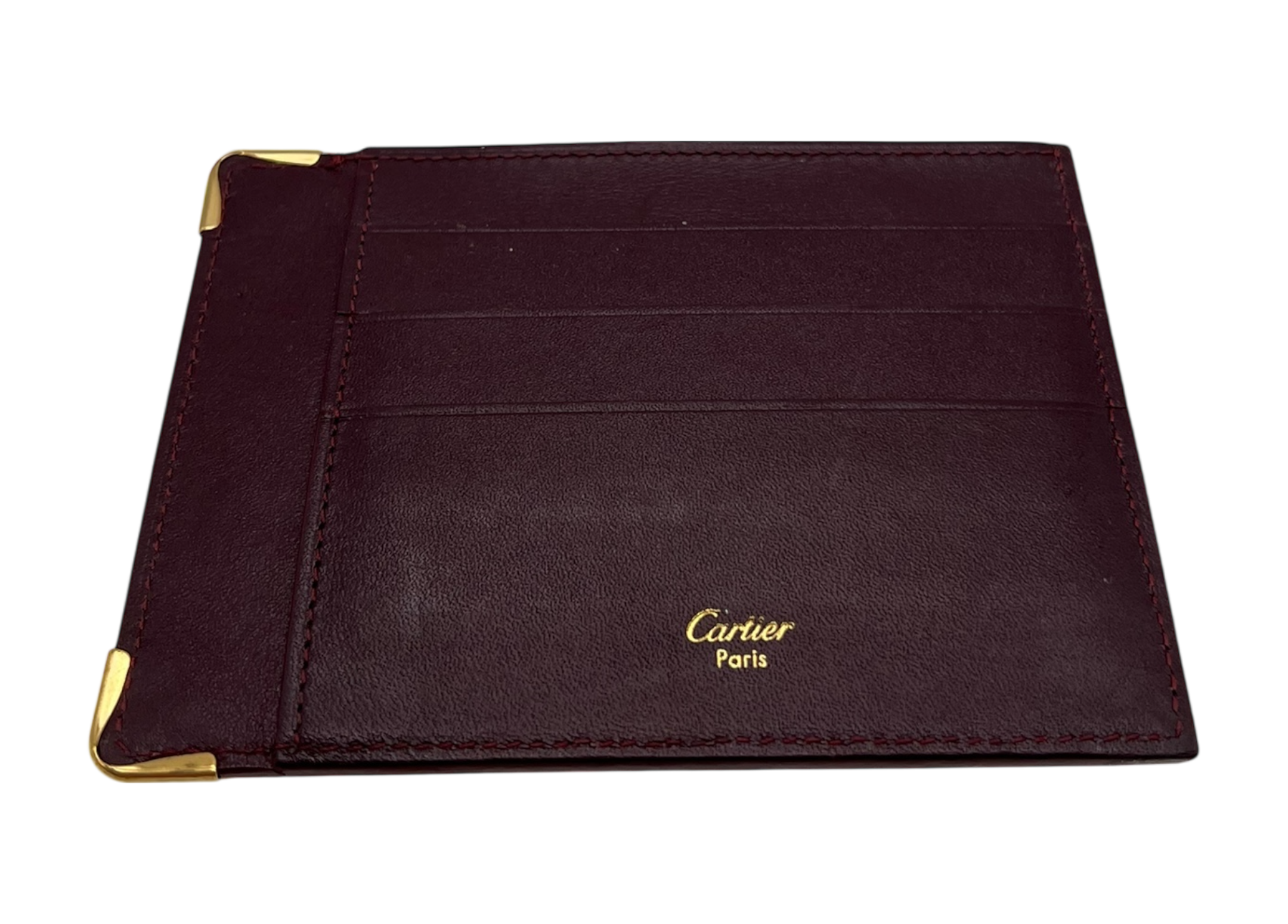 Cartier Cardholder Leather Bordeaux COND 8.5/10