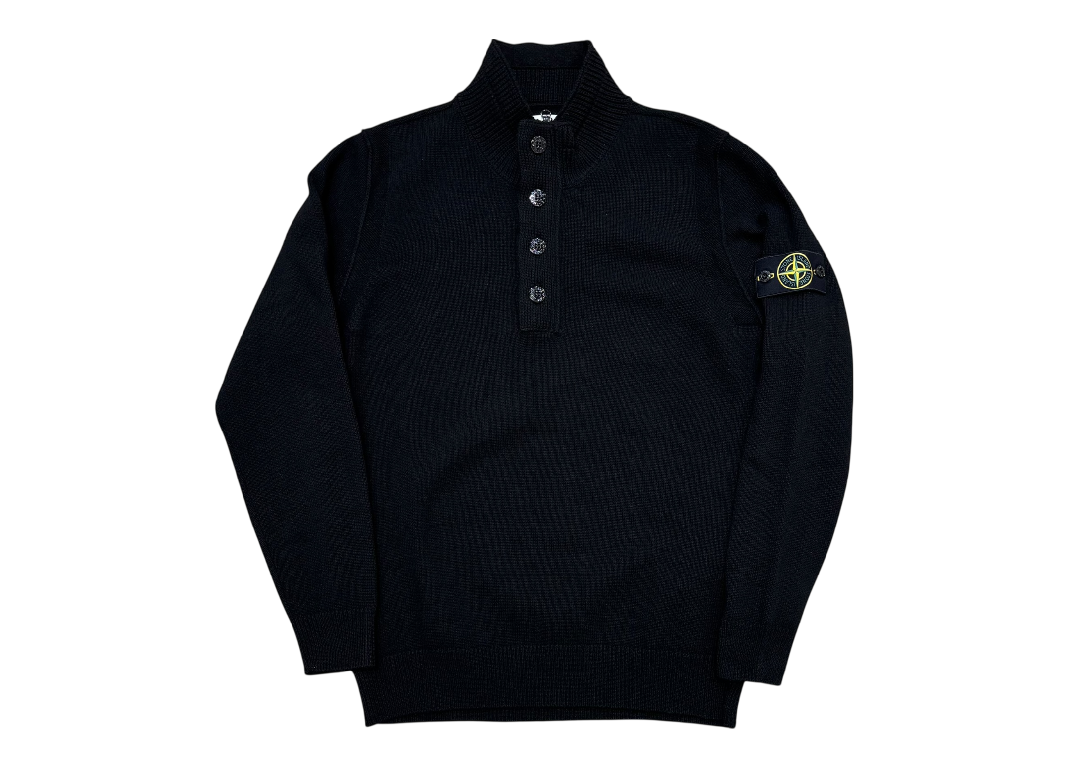 Stone Island Sweater Quarter Botton Zip Black COND 9.5/10
