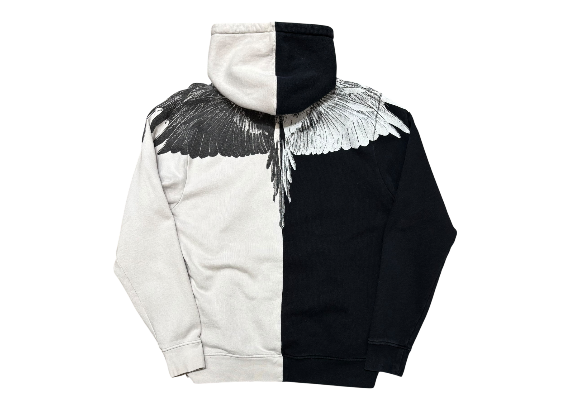 Marcelo Burlon Hoodie Splitted Black White COND 8.8/10