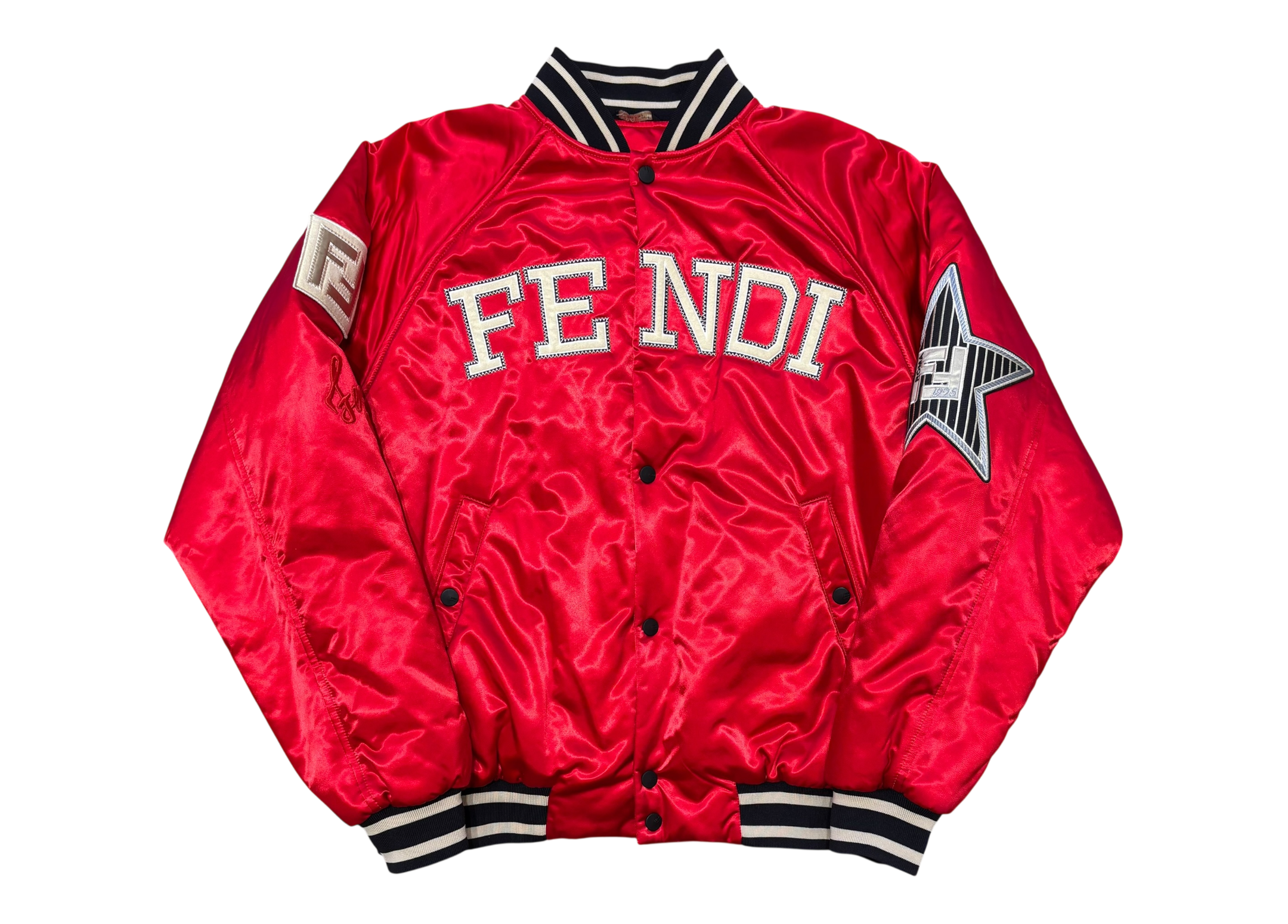 Fendi Bomber Varsity Jacket Red COND 9.5/10