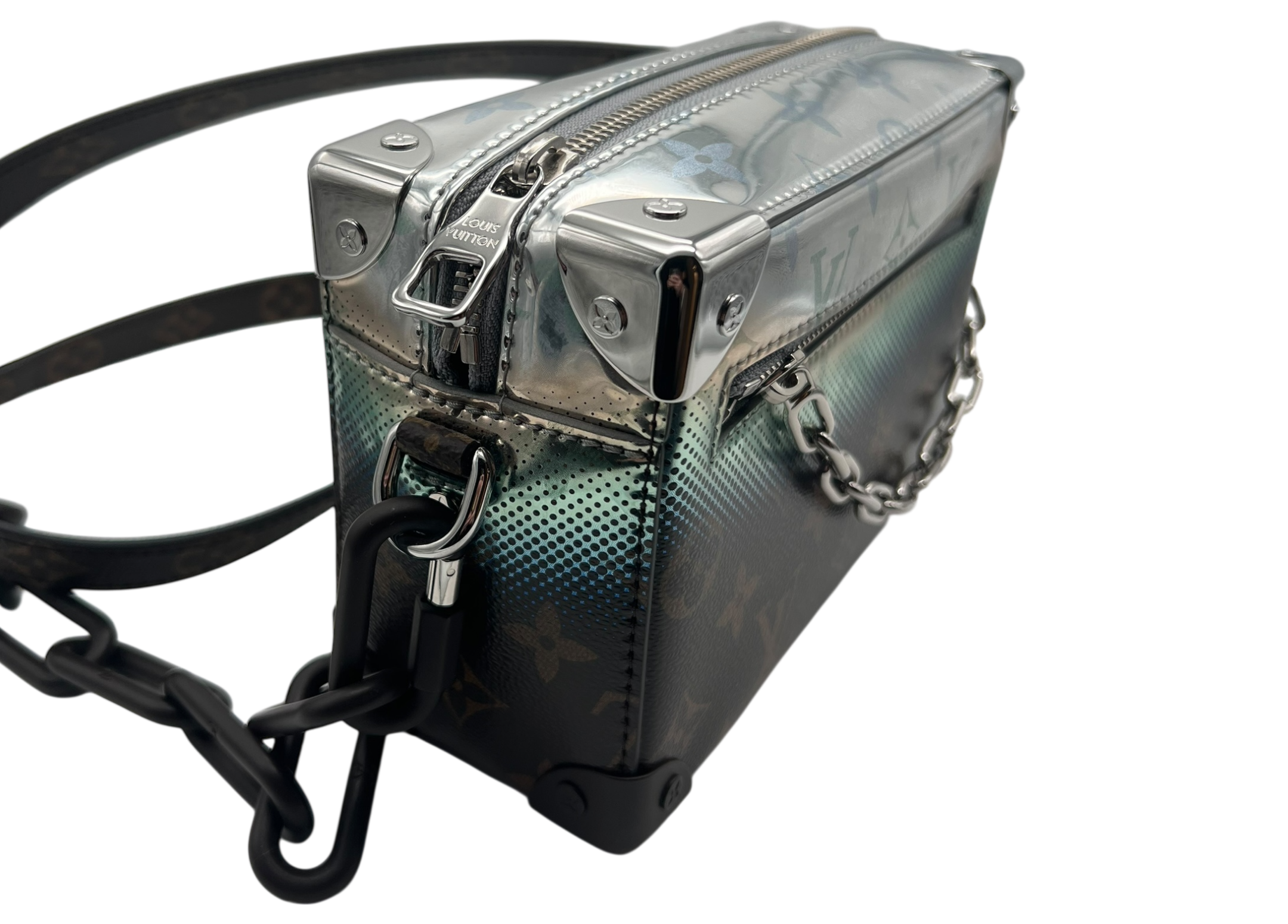 Louis Vuitton Soft Trunk Monogram Brown Silver Nebula COND 9.9/10