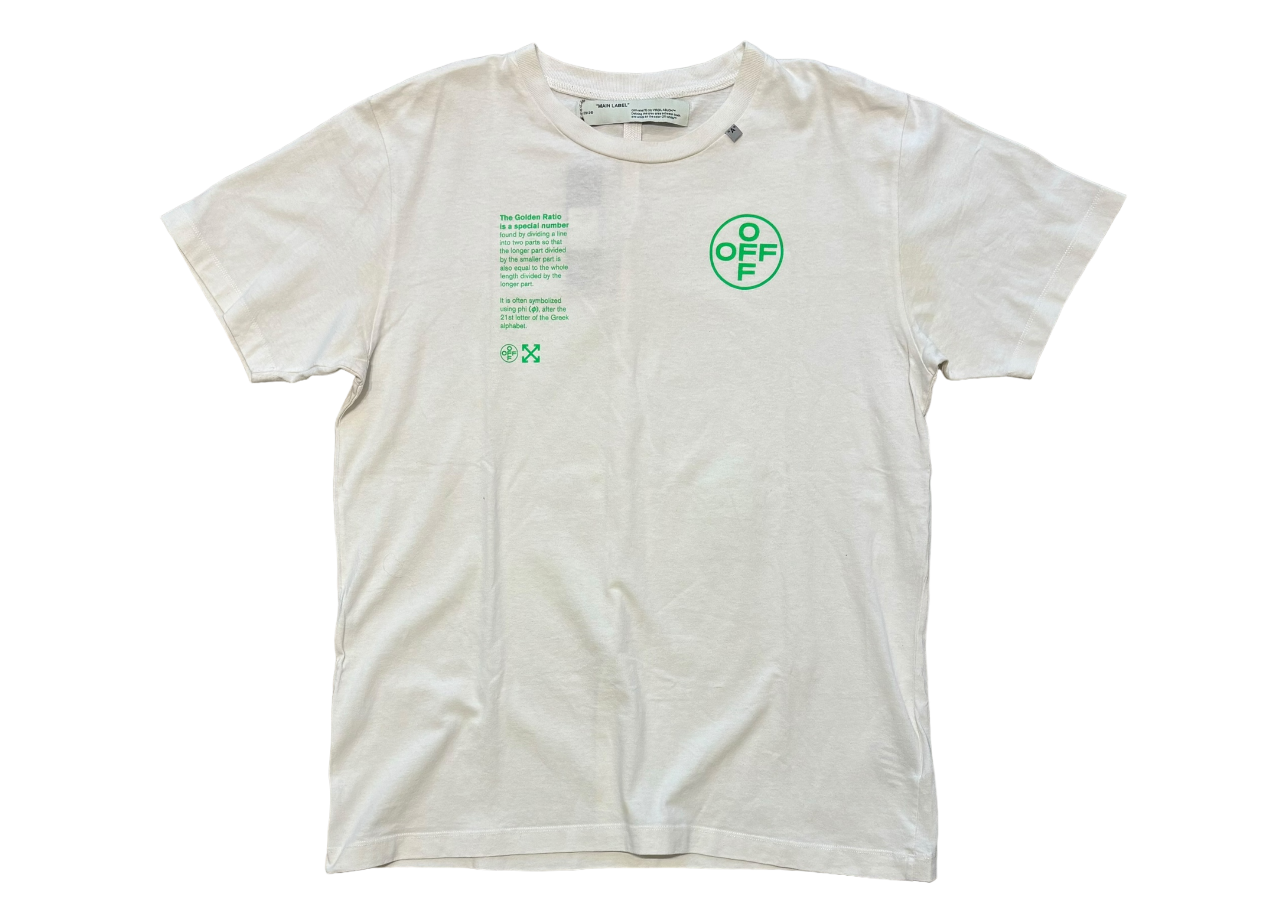 Off-White T-shirt White Golden Ratio COND 9/10