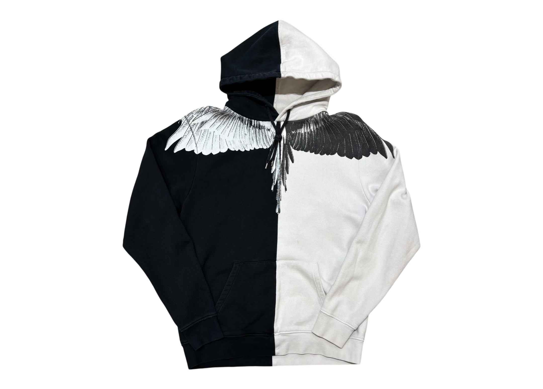 Marcelo Burlon Hoodie Splitted Black White COND 8.8/10