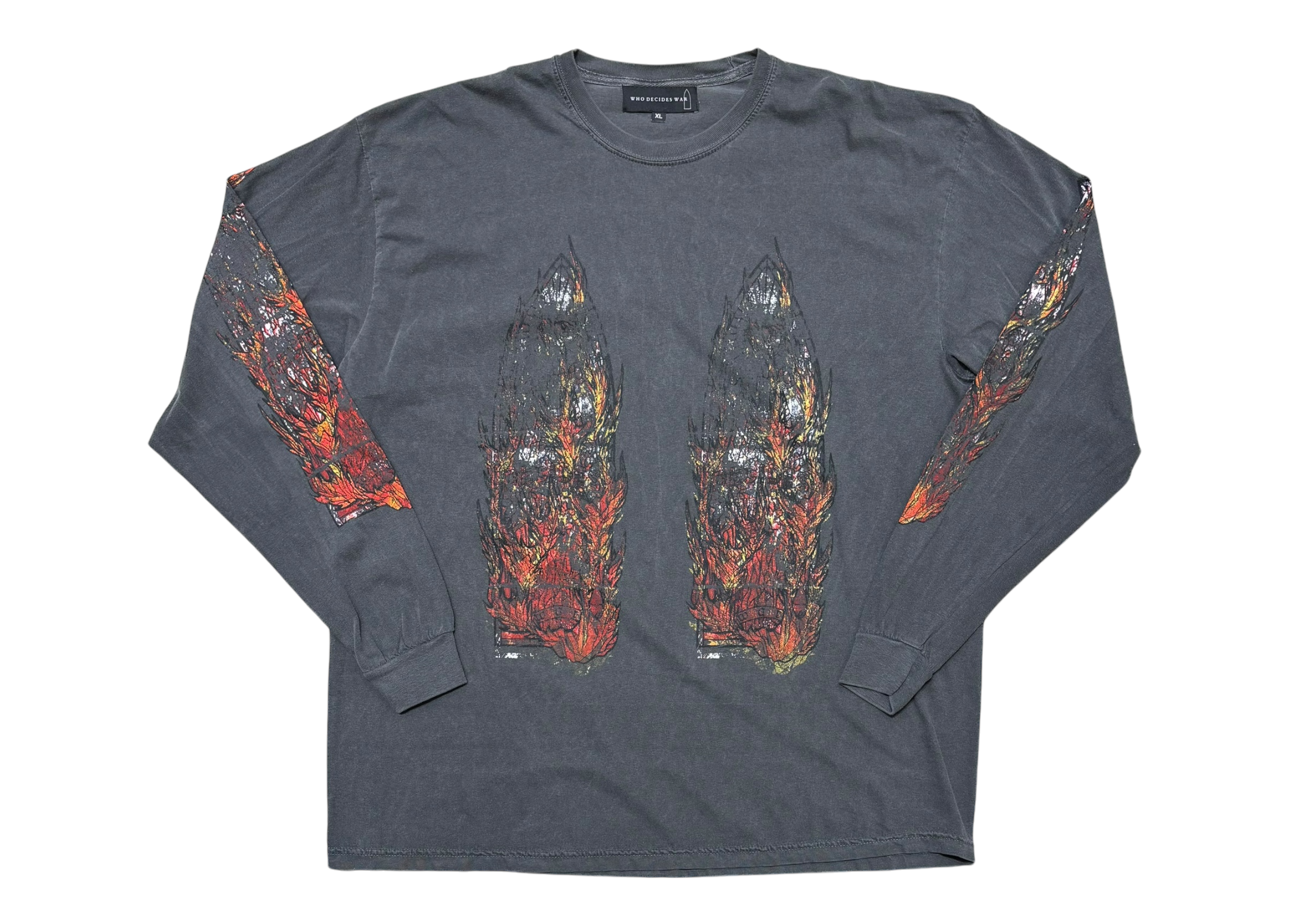 Who Decides War Longsleeve Flames COND 10/10