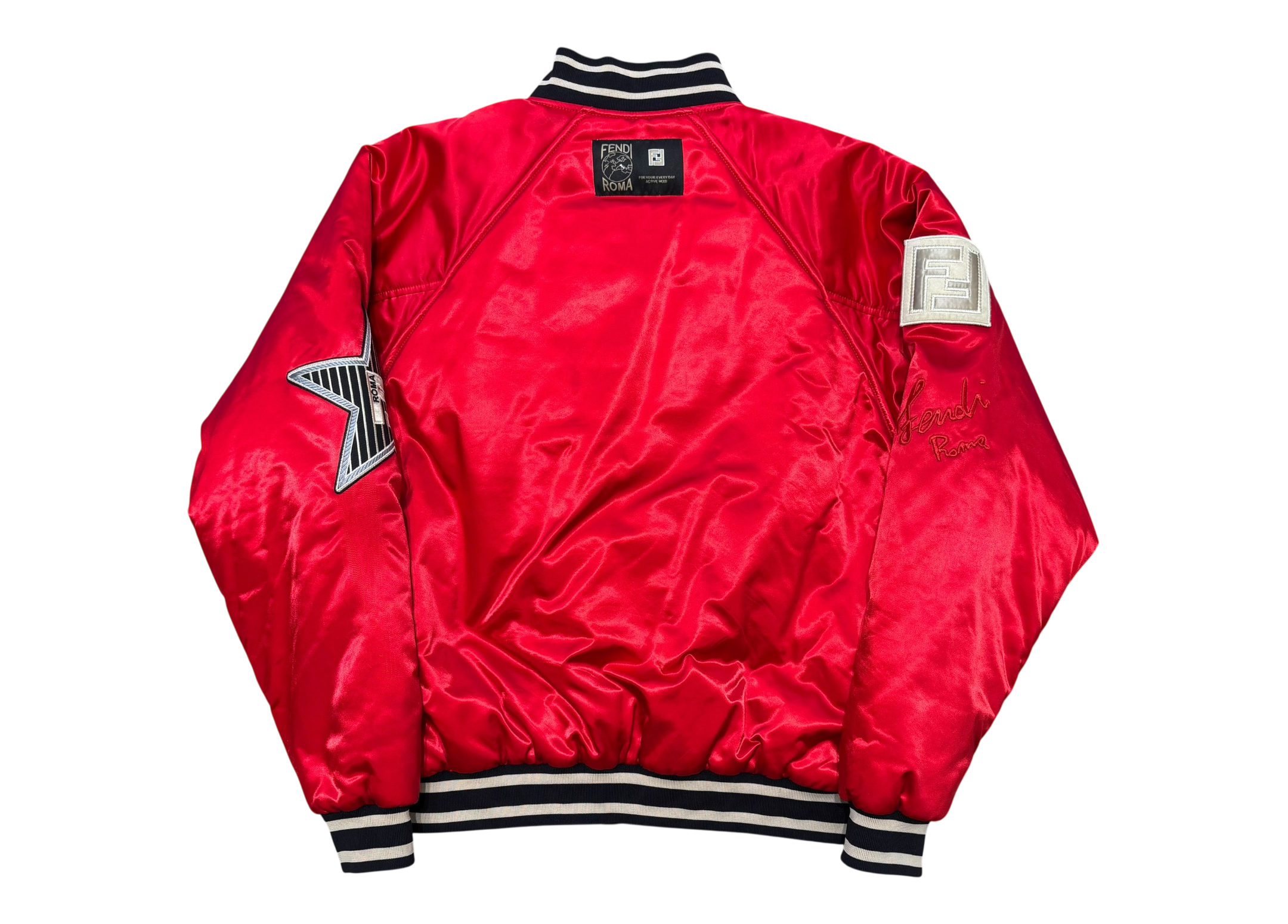 Fendi Bomber Varsity Jacket Red COND 9.5/10