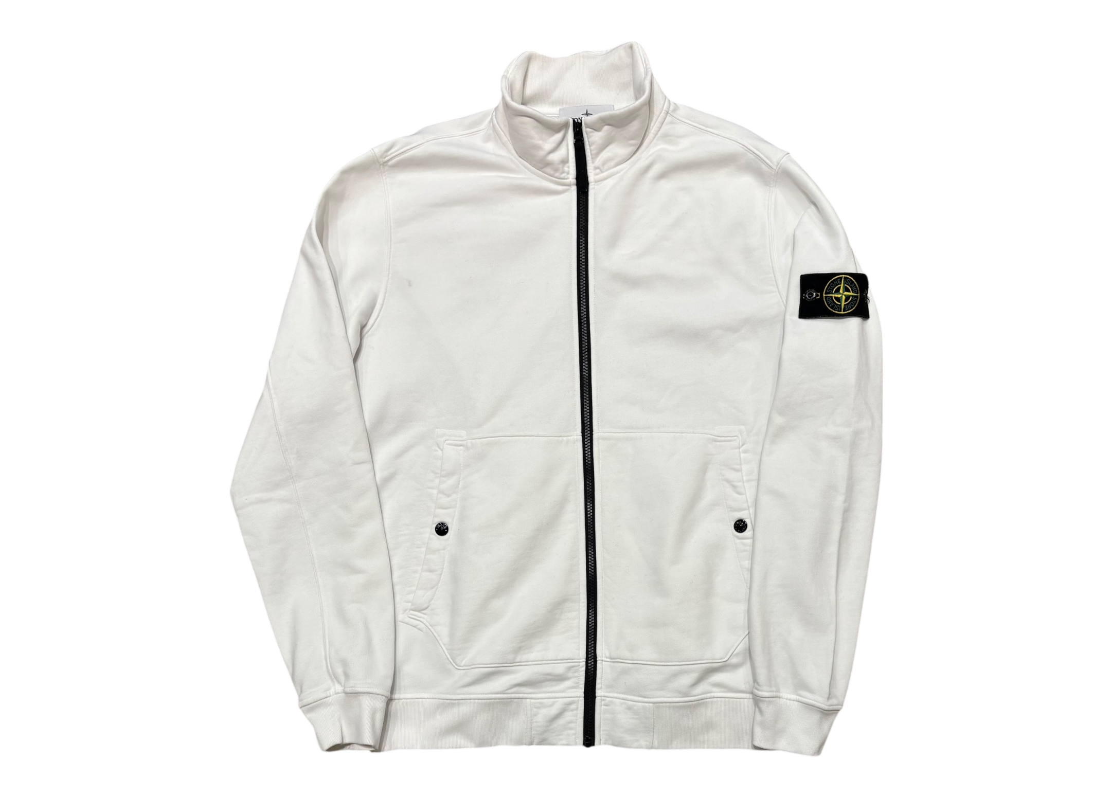 Stone Island Crewneck Quarter Zip White COND 8.5/10