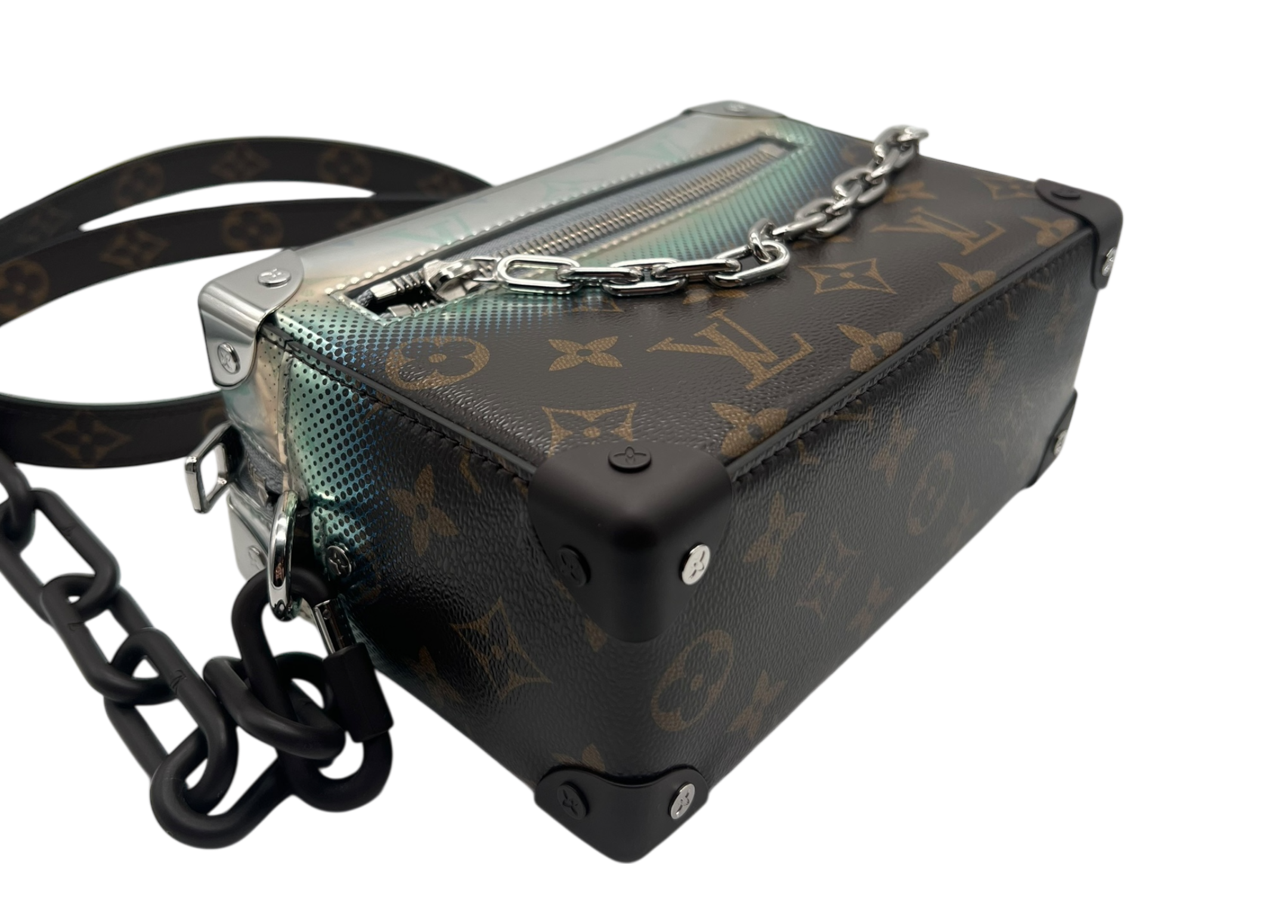 Louis Vuitton Soft Trunk Monogram Brown Silver Nebula COND 9.9/10