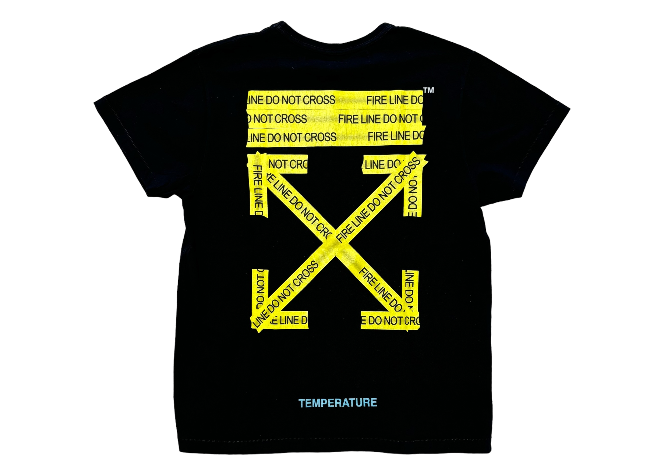 Off-White T-shirt Black Do Not Cross COND 8.5/10