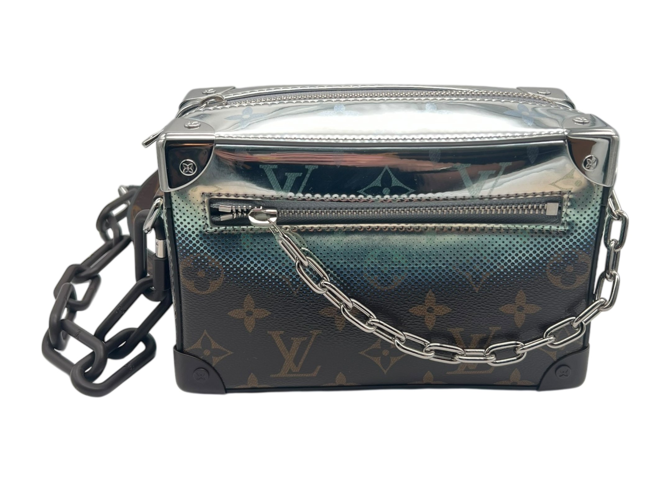 Louis Vuitton Soft Trunk Monogram Brown Silver Nebula COND 9.9/10