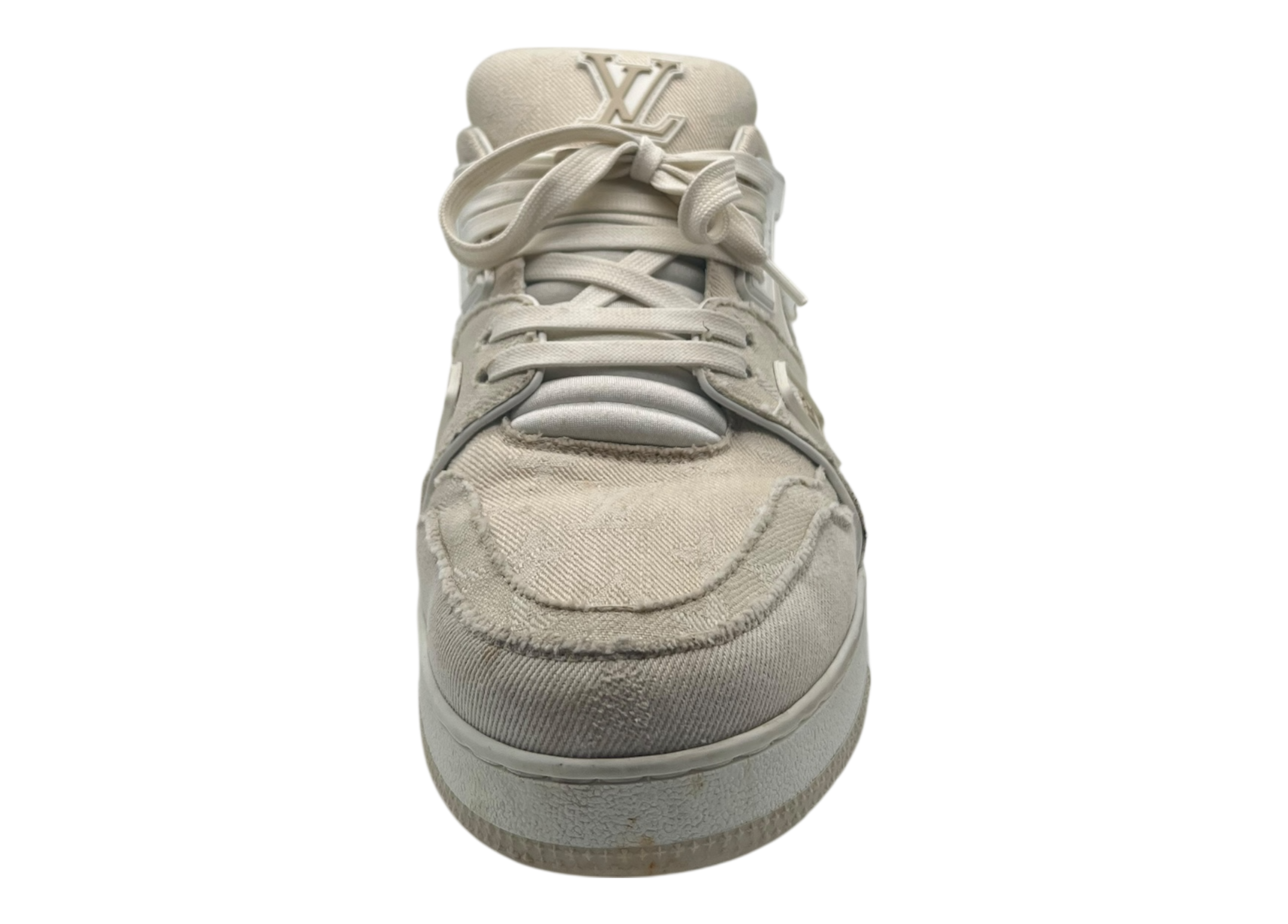 Louis Vuitton Trainer Canvas Beige COND 8/10 (OG NONE)