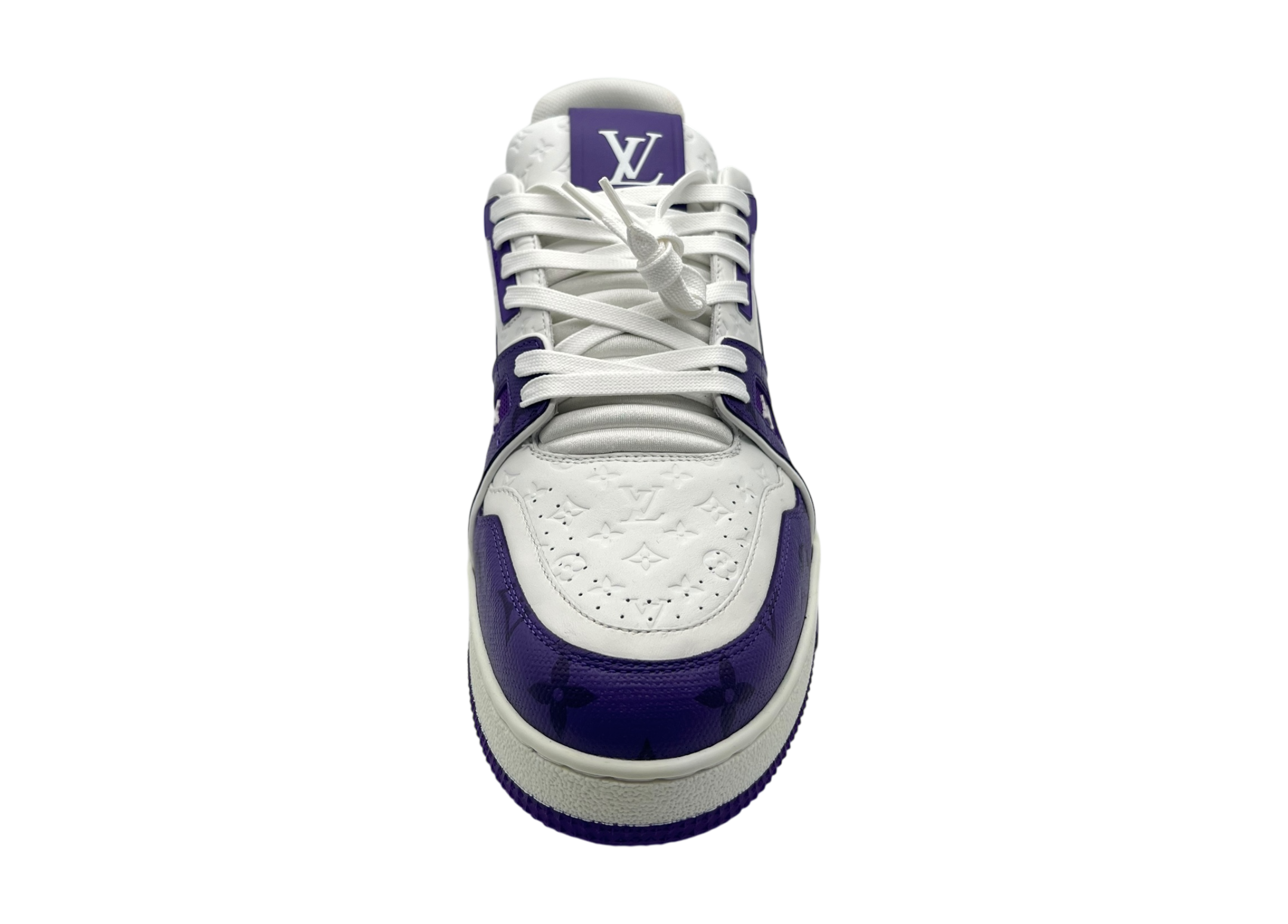 Louis Vuitton Trainer White Purple Monogram COND NEW (NO BOX)