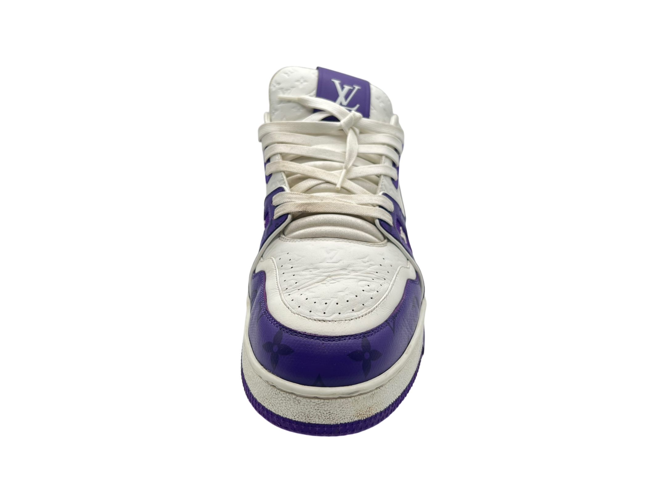 Louis Vuitton Trainer White Purple COND 8.8/10 (NO BOX)