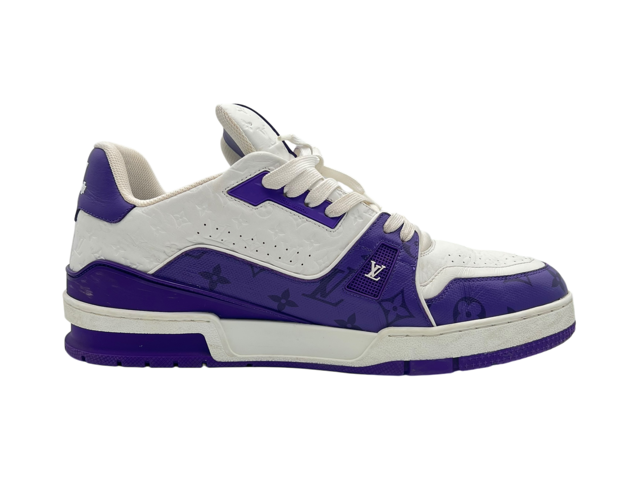 Louis Vuitton Trainer White Purple COND 8.8/10 (NO BOX)