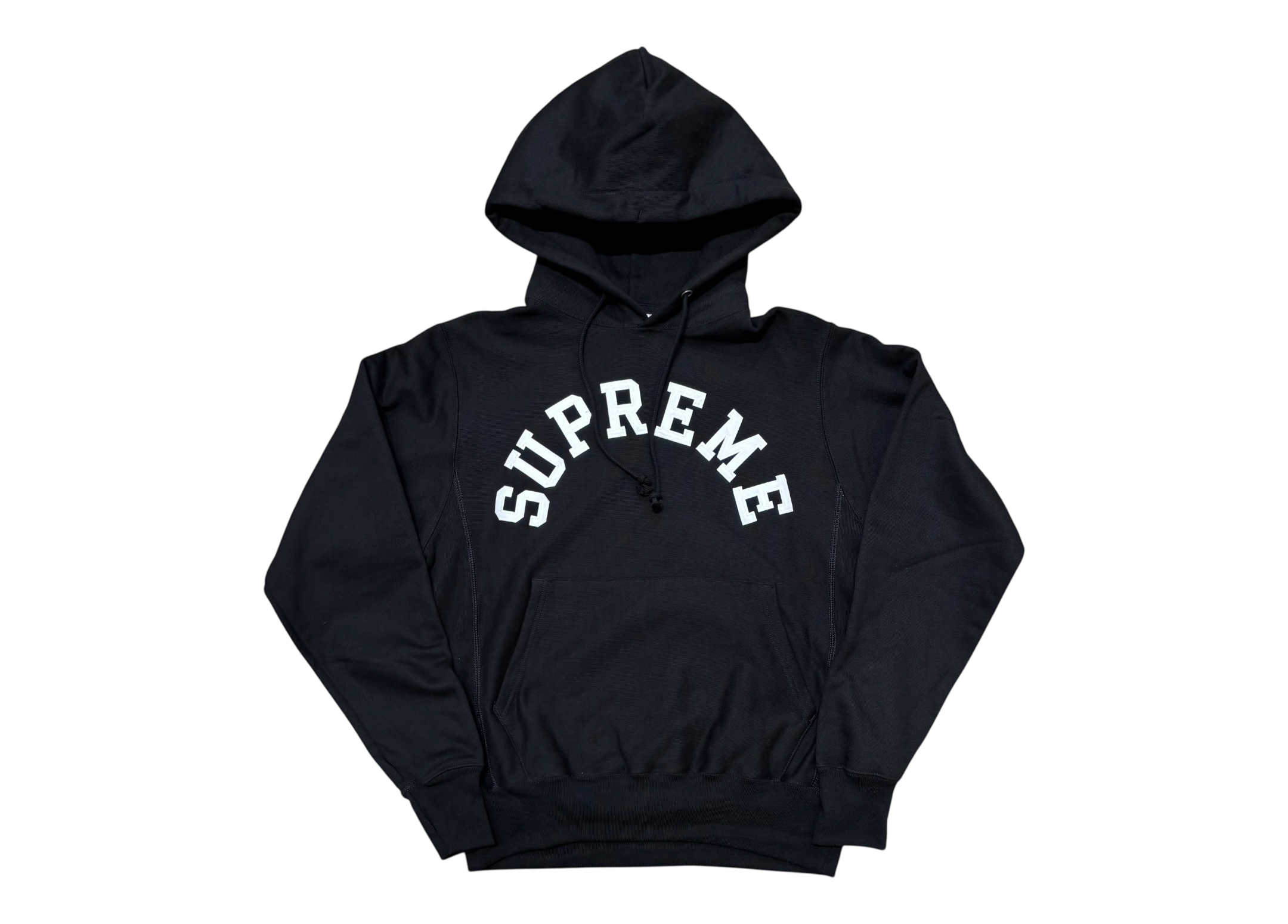 Supreme Hoodie Arc Logo Satin Black COND NEW