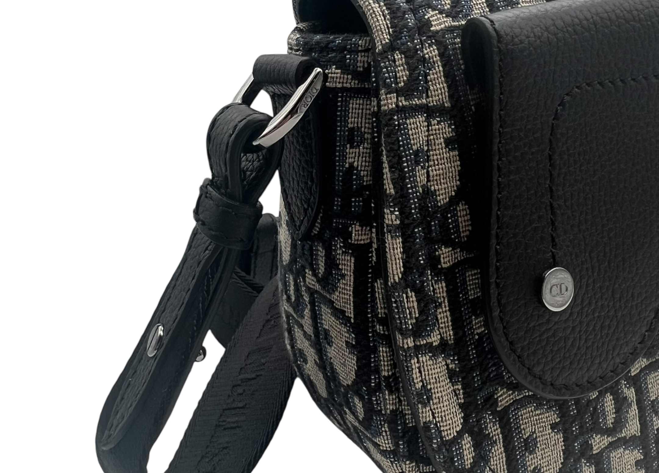 Dior Saddle Shoulder Bag Jacuard Oblique COND 9/10