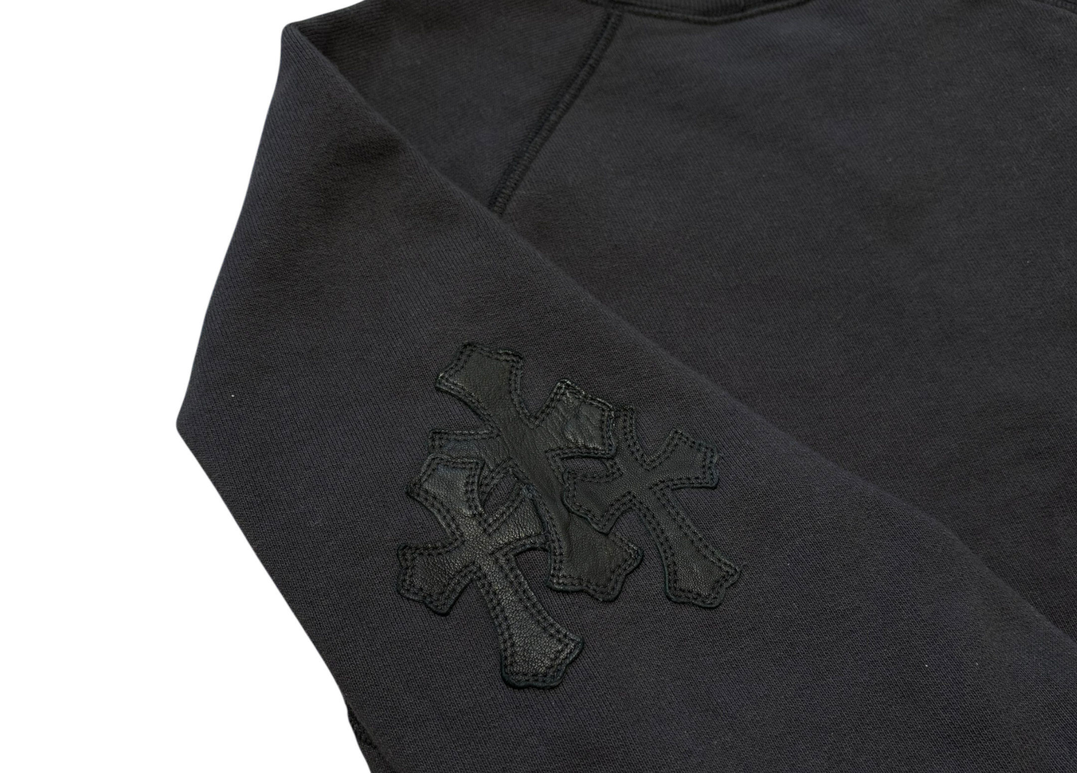 Chrome Hearts Crewneck Leather Cross Patches COND 8.5/10