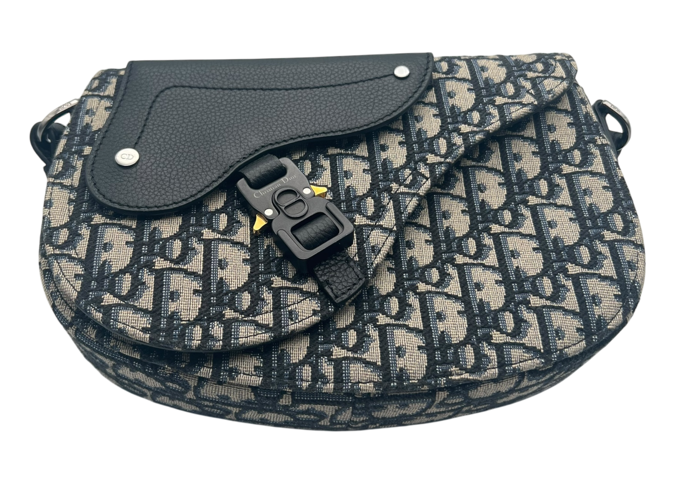 Dior Saddle Shoulder Bag Jacuard Oblique COND 9/10