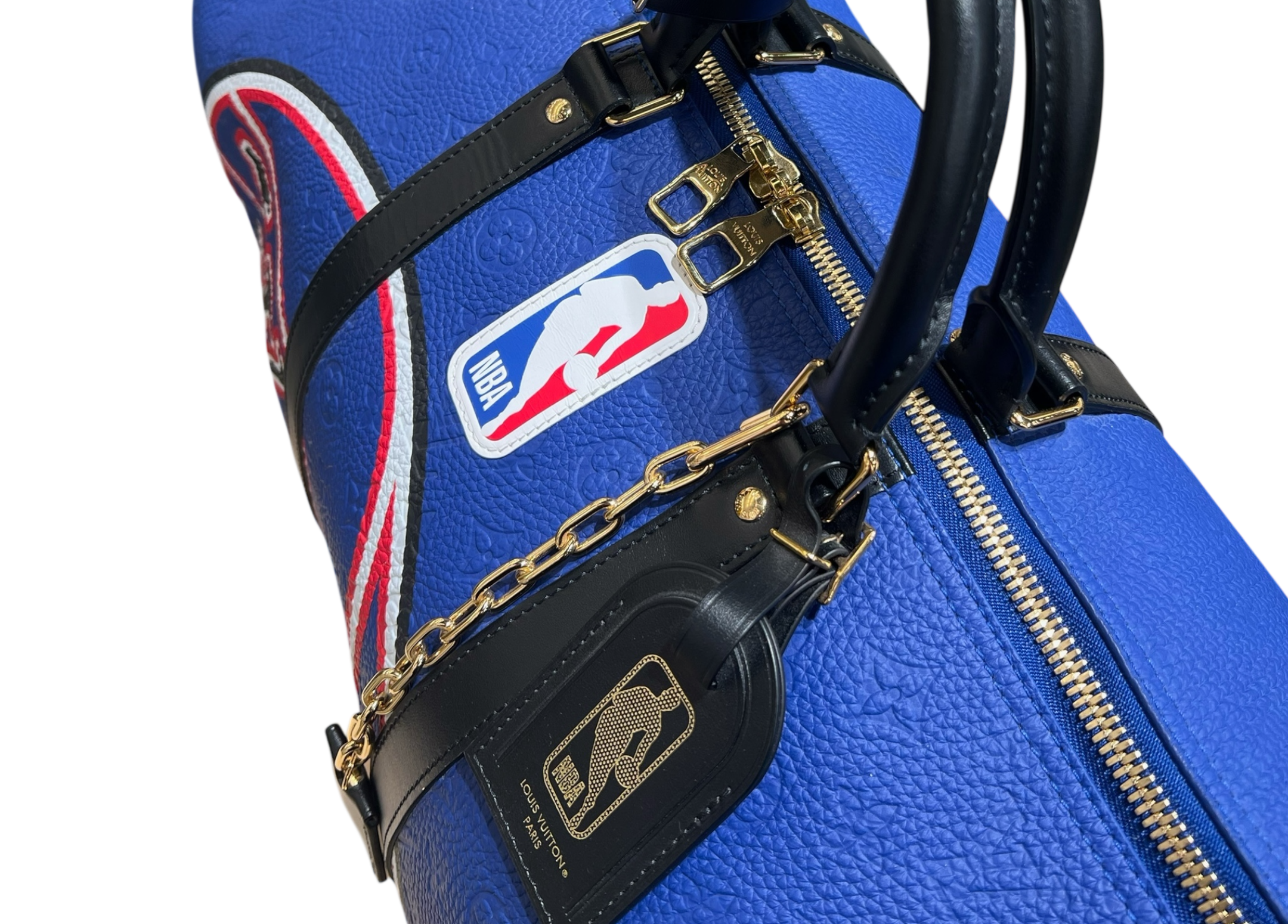 Louis Vuitton NBA Keepall Bandouliere 55 Leather Blue COND 9.5/10